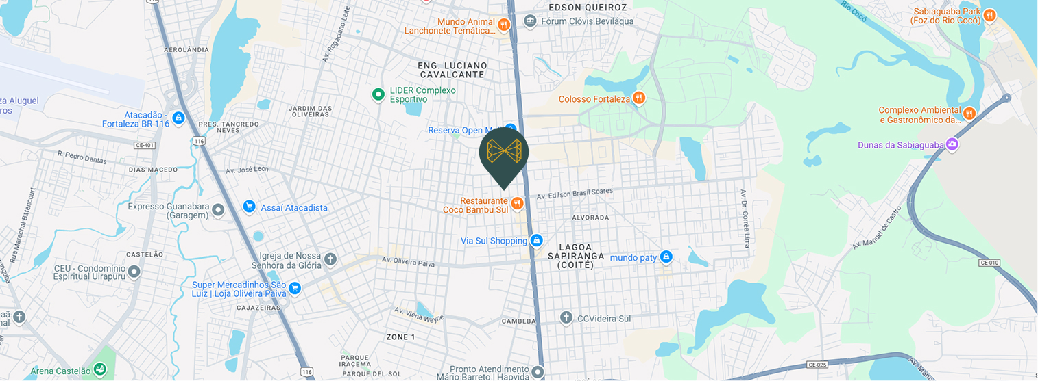 mapa de Localização do motel
